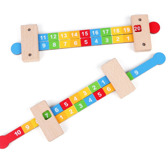 Règle de Mathématiques en bois Montessori Jeu Gamifie