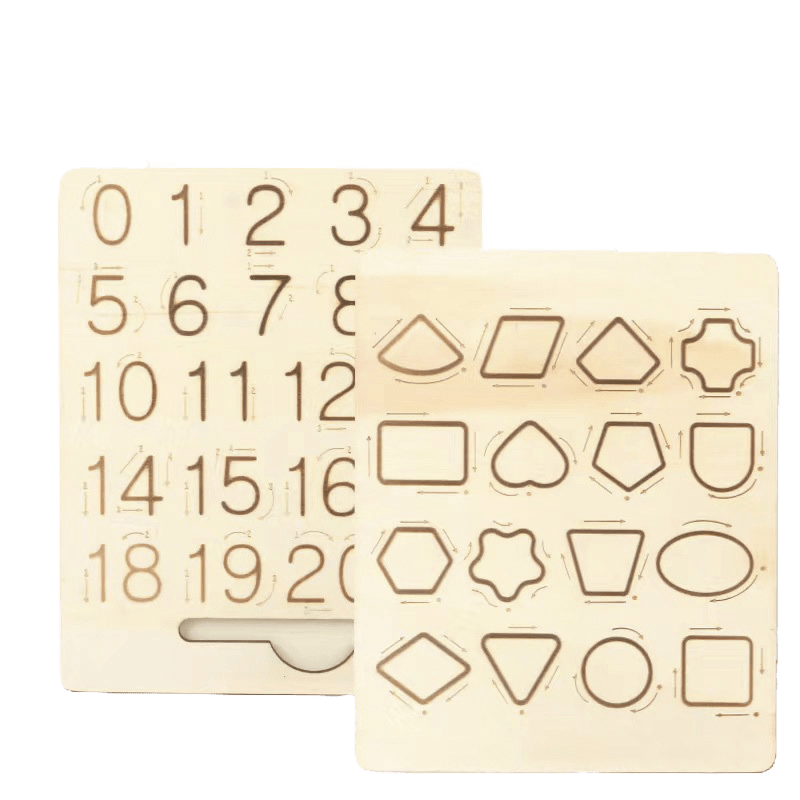 Planche de traçage ( Lettres majuscules & scriptes - Chiffres & Formes ) Jeu Gamifie