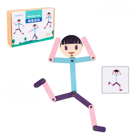 Puzzle d'association Montessori - Sportif en bois Jeu Gamifie